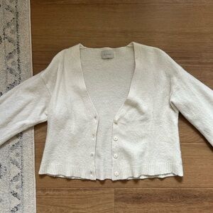 Women's Cream Cardigan Sweater